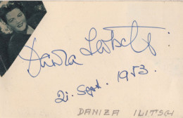 Daniza Ilitsch Austrian Opera Soprano Hans Braun 2x Hand Signed Autograph - Singers & Musicians