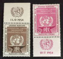 1954 - United Nations UNO UN ONU - ILO - UN - International Labor Organization  - Unused - Unused Stamps