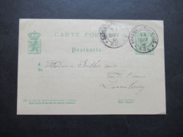 Luxemburg 1888 Ganzsache 5 Cent Stempel Luxembourg Ville Geschrieben In Michelbach - Stamped Stationery