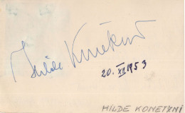 Hilde Konetzni Lieselotte Schreiner Opera 2x Hand Signed Autograph S - Singers & Musicians