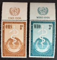 1955 - United Nations UNO UN - W.H.O. - OMS - World Heath Organization - Aesculapian Staff - Unused - Neufs
