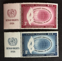 1956 - United Nations UNO UN -  Human Rights World And Flame - Unused - Nuovi