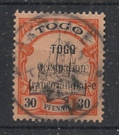 TOGO - 1914 - N°YT. 27 - 30pf Rouge Et Noir Sur Saumon - Oblitéré / Used - Gebraucht