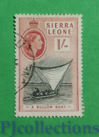 S556 - SIERRA LEONE 1956 BULLOM BOAT 1sh USATO - USED - Sierra Leone (...-1960)