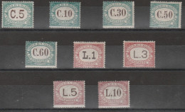Lotto 386 San Marino Segnatasse  1897-1919 - Cifra E Ovale N. 1/9. Cat. € 1000,00. Cert. Todisco. SPL MNH - Postage Due