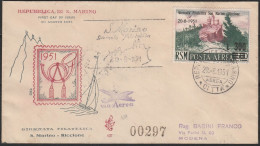 402 San Marino - 20/8/1951 - III Giornata Filatelica N. A98 La Busta Su FDC Venezia, Raccomandata Dalla R.S.M Per Modena - Brieven En Documenten