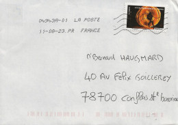 Timbre Seul Sur Lettre N°A760 Fête Du Timbre, Le Feu. (oblitération Du 11/08/2023) - Storia Postale