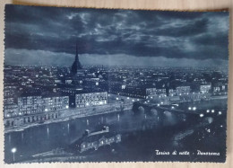 CARTOLINA ITALIA TORINO PANORAMA DI NOTTE Italy Postcard ITALIEN Ansichtskarten Carte Postale - Panoramic Views