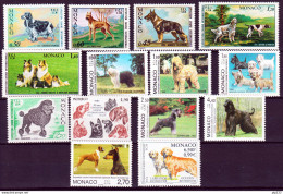 Monaco 1974/2000 Cani 14 Val. **/MNH VF - Dogs