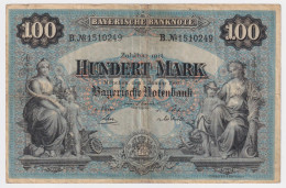 Germany Bayerische Banknote (Bayern / Bavaria) 100 Mark 1900 P-S922 VF - 100 Mark