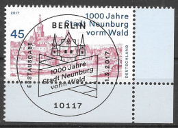 Bund 2017 / MiNr.    3290 Rechte Untere Ecke, Zentrischer ESST Berlin Zentrum  O / Used   (x938) - Gebraucht