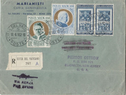 Lotto 440 10/6/1952 - Lettera Raccomandata Diretta Negli USA, Affrancata Con Coppia Orizzontale Monaco Graziano L. 500 - Lettres & Documents