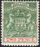 Rhodesia 1892 SG20 2d Deep Dull Green And Vermilion  Mounted Mint - Autres & Non Classés