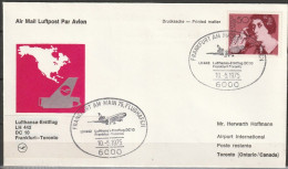 Flugpost/ Erstflug 1975 LH442 Mit DC10 Frankfurt - Toronto 10.5.1975 Ankunftstempel 10.5.75 ( FP 214) - First Flight Covers