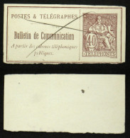 TELEPHONE N° 26a 40c Brun-rouge Non Dentelé Oblitéré Plume B/TB Cote 250€ - Telegramas Y Teléfonos