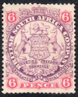 Rhodesia 1896 SG33 6d Mauve And Pink  Mounted Mint - Sonstige & Ohne Zuordnung