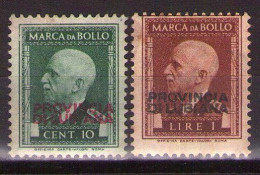 Revenue Tax - Provincia Di Lubiana 1942 Ljubljana Slovenia Italy Yugoslavia Occupation Overprint  MNH**,MNG - Lubiana