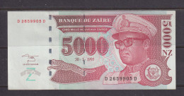 ZAIRE - 1995 5000 New ZAIRES AUNC/XF Banknote As Scans - Zaire