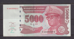 ZAIRE - 1995 5000 New ZAIRES AUNC/XF Banknote As Scans - Zaïre