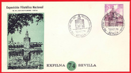 España. Spain. 1974. Matasello Especial. Special Postmark. VII Feria Nac. Del Sello. Plaza Nueva. Sevilla - Franking Machines (EMA)