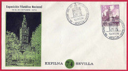 España. Spain. 1974. Matasello Especial. Special Postmark. VII Feria Nac. Del Sello. Plaza Nueva. Sevilla - Macchine Per Obliterare (EMA)