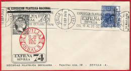 España. Spain. 1974. Matasello Especial. Special Postmark. EXFILNA '74. Sevilla - Máquinas Franqueo (EMA)