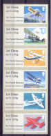 UK Post & Go ATM Strip Of 6 First Class The Postal Museum Planes Avions MNH - Post & Go Stamps