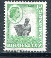 RHODESIE ET NYASALAND- Y&T N°19- Neuf Avec Charnière * - Rhodesië & Nyasaland (1954-1963)