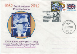 John Kendrew Chemie Biochemiker, Molekularbiologe Und Nobelpreisträger - 401210 Turda - Ganzsache - Química