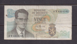 BELGIUM - 1964 20 Francs Circulated Banknote As Scans - Other & Unclassified