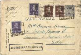 ROMANIA 1929 POSTCARD, CENSORED BRASOV 40 POSTCARD STATIONERY - 2de Wereldoorlog (Brieven)