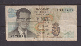 BELGIUM - 1964 20 Francs Circulated Banknote As Scans - Otros & Sin Clasificación