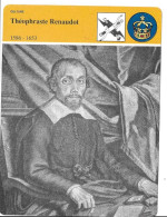 Fiche Illustrée THEOPHRASTE RENAUDOT Par Edito-Service 1989 -texte En Verso - Histoire