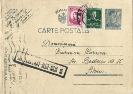 ROMANIA 1944 POSTCARD, CENSORED ALBA-IULIA 16 POSTCARD STATIONERY - Storia Postale Seconda Guerra Mondiale