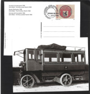 Postcard Stationery Of The 1906 Martini Postal Omnibus From The Swiss Post Office. Postkartenbriefpapier Des Martini-Pos - Bus