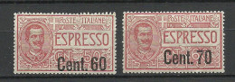 ITALY Italia 1922 & 1925 Michel 148 & 212 * Eilmarken Expres Espresso - Eilsendung (Eilpost)
