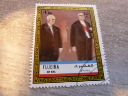 Fujeira - Général De Gaulle Avec Khroutchev - 45 Dirhams - Air Mail - Multicolore - Oblitéré - Année 1967 - - De Gaulle (Général)