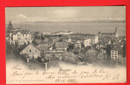 ZXD-30 Neuchâtel Vue Générale.  Dos Simple. Circulé 1903 Avec Cachet Tassin-la-Demi-Lune Rhône - Neuchâtel