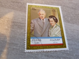 Fujeira - Général De Gaulle Reçoit Madame I. Ghandi - 70 Dirhams - Air Mail - Multicolore - Oblitéré - Année 1967 - - De Gaulle (Général)