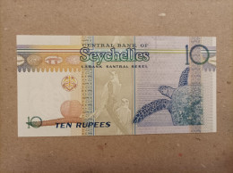 Billete De Seychelles De 10 Rupees, Año 1998, UNC - Seychelles