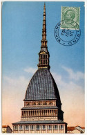 Italy 1923 Postcard Torino (Turin) - La Mole Antonelliana; Scott 94 - 5c. Victor Emmanuel III - Mole Antonelliana