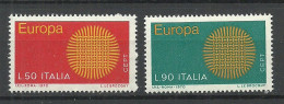 ITALY Italia 1970 Michel 1309 -1310 MNH CEPT - 1970