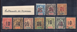 Sultanat D'Anjouan - Sultanate Of Anjouan - 1912 - Used Stamps