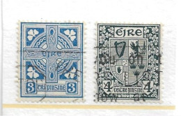 IRELAND 1940 3d, 4d Both Inverted Watermark SG 116w, 117w FINE USED Cat £7 - Usati