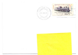 Spain ATM Locomotora 141-2040 Norta Train 2001 6408 Benidorm On Letter To Belgium - Timbres De Distributeurs [ATM]