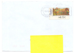 Spain ATM El Otono 2003 Girona On Letter To Belgium - Timbres De Distributeurs [ATM]