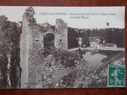 86 - LUSSAC Les CHATEAUX - Porte Principale De L'Ancien Château Féodal Et Le Petit Moulin. - Lussac Les Chateaux