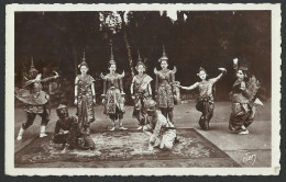 Cambodia - ANGKOR-VAT - Danses Cambodgiennes - Combat De Singe Blanc Et De Singe Noir (F. Fleury) - Old Postcard -9155 - Cambodge