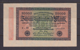 GERMANY - 1923 20000 Mark Circulated Banknote As Scans - 20000 Mark