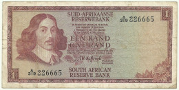 South Africa - 1 Rand - ND ( 1967 ) - P 110.b - Sign. 5 - Wmk: Springbok - Serie A/319 - Suráfrica